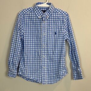 Polo Ralph Lauren Button down shirt Blue Checkered Boy’s Shirt size 6